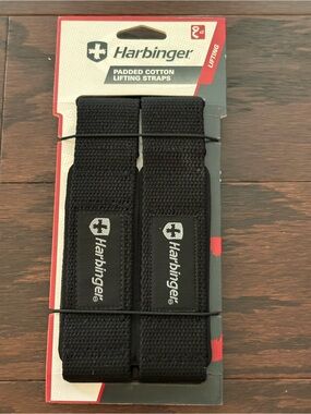 Harbinger Padded Cotton Lifting Straps Neotek Grip Support 21.5” x 1.5” NEW